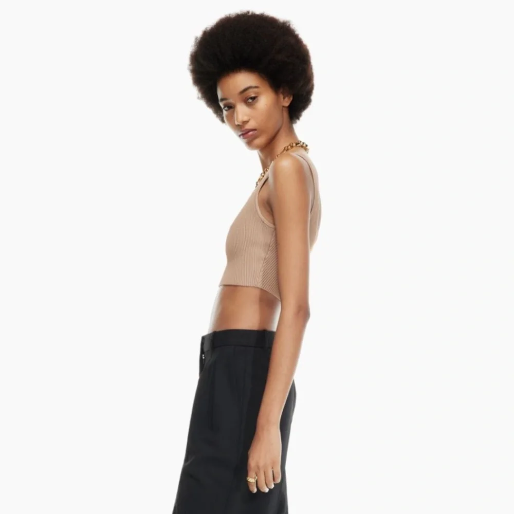 Brand New Sculpted Rib Cropped Tank, NWT! - Picture 2 of 2